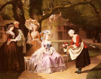約瑟夫 卡羅 Marie Antoinette and Louis XVI in the Garden of the Tuilerie 約瑟夫 卡羅 Marie Antoinette and Louis XVI in the Garden of the Tuilerie
